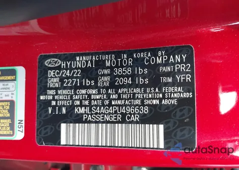 2023 Hyundai Elantra Sel z USA, uszkodzony, nr VIN KMHLS4AG4PU496638